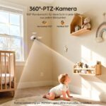 BOIFUN Babyphone mit 2 Kameras, 5" IPS Monitor & 360° PTZ – Ohne WLAN, Nachtsicht, Zwei-Wege-Audio – Bild 9