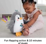Fisher-Price Wackelnder Pinguin – Interaktives Plüschspielzeug mit Musik für Babys ab Geburt – Bild 4