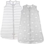 Babyschlafsack 2er-Pack 1.0 TOG aus Bio-Baumwolle – Ganzjahres Schlafsack für 0–6 Monate