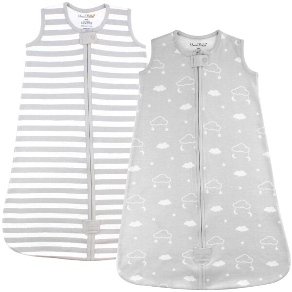 Babyschlafsack 2er-Pack 1.0 TOG aus Bio-Baumwolle – Ganzjahres Schlafsack für 0–6 Monate