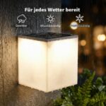 Flacchi Solarleuchten Würfel 2er Set – Wasserdichte LED Wandleuchte mit 3 Modi für Garten – Bild 6