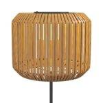 Outsunny Solar-Stehlampe Rattan 130 cm mit Lichtsensor – IP44 Gartenleuchte Gelb – Bild 8