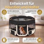 all Pets United Welpenauslauf 125x125cm Pop-Up Laufstall – Sicheres Gehege für Welpen & Kitten – Bild 3