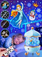 Frozen Sternenhimmel Projektor mit 16 Filmen & 15 Schlafliedern – Nachtlicht für Mädchen ab 3 Jahren