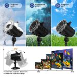 MOSSNDAR LED Projektor mit 16 HD Folien – Wasserdichte Weihnachts- & Halloween Deko für Innen & Aussen – Bild 3