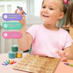 LearnToy Holz-Alphabet Schreibtafel – Montessori Lernspielzeug für Kinder ab 3 Jahren – Bild 6