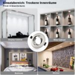 Wondlumi 6er Set GU10 Einbaustrahler 68-85mm Edelstahl gebürstet 360° schwenkbar – Bild 7