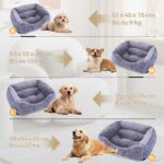GOBOBE Plüsch-Hundebett Klein 51x48 cm – Maschinenwaschbar mit rutschfester Unterseite – Bild 3