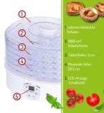 Camry CR6659 Lebensmitteltrockner 550W – Dörrautomat mit 5 Ebenen für Obst, Gemüse & Kräuter – Bild 6