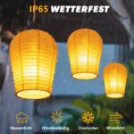 iShabao Solar Gartenlaterne 30cm – Kongming-Laterne mit LED-Flammeneffekt für Garten & Terrasse – Bild 4