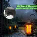 Facarler Solar-Gartenleuchten 2er-Set mit 3D-Flammeneffekt – IP65 wasserdicht & winterfest – Bild 2