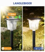 BITPOTT Solar Wegeleuchten 6er Set – 42,9 lm LED Gartenbeleuchtung IP65 wasserdicht – Bild 5