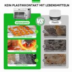 oiyocemo Dörrautomat Edelstahl 6 Etagen – Dehydrator mit Temperaturregler 30-90°C & Timer – Bild 6