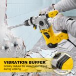 Enventor Bohrhammer 1500W SDS-Plus mit 4 Funktionen – Professionelle Schlagbohrmaschine – Bild 8