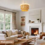 CALOKES Boho Deckenleuchte Ø45cm – 3-flammige Juteseil-Lampe mit Korb-Design – Bild 5