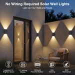 GBEAST Solar-Wandleuchte Aussen mit RGB & 3 Farbtemperaturen – IP67 Dekoleuchte für Hauseingänge – Bild 2