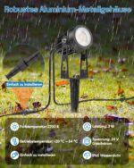 HIBOITEC LED Gartenbeleuchtung 6er Set mit Transformator – Dimmbar & Fotosensor für Aussen – Bild 4