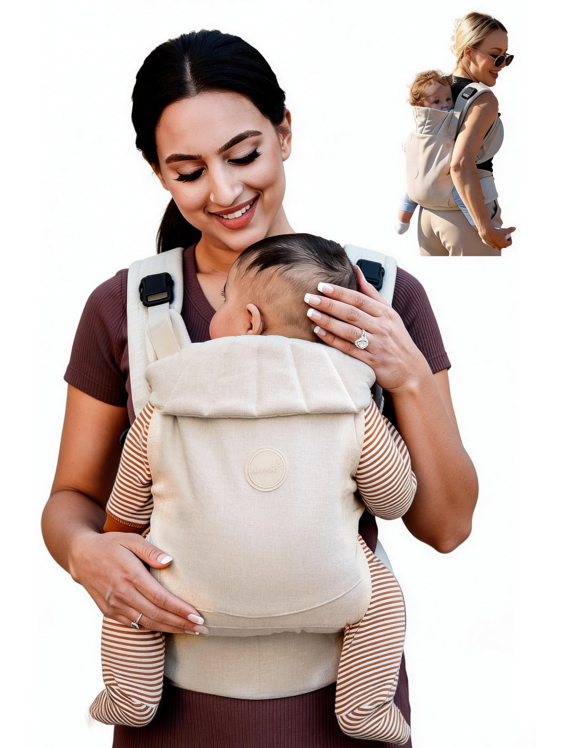 GROWNSY Babytrage 3-20 kg – Ergonomische Kindertrage mit M-Position & Schnellverschluss