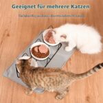 Yamitora Erhöhter Katzennapf 3er Set Keramik mit Silikon – Ergonomische Futterstation für Katzen – Bild 4