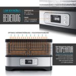 Arendo Dörrautomat mit Temperaturregler – Edelstahl Dehydrator für Obst, Gemüse & Fleisch – Bild 3