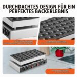 VEVOR Mini-Pfannkuchenmaker 50er – Kommerzielle Dorayaki-Backmaschine mit Doppeltemperaturregelung – Bild 5