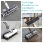 AIR U+ Bodenbürste mit Teleskopgriff – 3-in-1 Fliesenreiniger mit Schaber & Abzieher – Bild 5