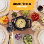 Tristar Fondue-Set 1,5 L für 8 Personen – Multifunktionaler Fonduetopf mit 1000 W & Thermostat – Bild 4