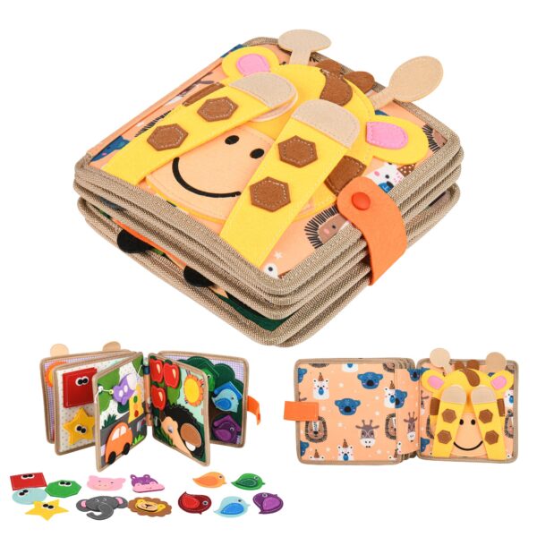 Quiet Book ab 2 Jahren – Montessori Filz Activity Board für Feinmotorik & kognitive Entwicklung