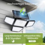 Philips Solar-Aussenlleuchte mit Bewegungsmelder, 196 LED & Fernbedienung – IP65 (2er Set) – Bild 7