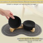 Zosenyer Katzennapf Set 2er Keramik – Ergonomischer Futternapf mit Holzständer für Katzen & kleine Hunde – Bild 6