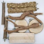 Allazone 9er Naturholz Sitzstangen Set für Vögel – Papagei Spielzeug & Käfig Zubehör – Bild 7