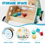 medoga 10-in-1 Lauflernwagen Holz – Lernspielzeug mit Activity Center für Babys – Bild 4