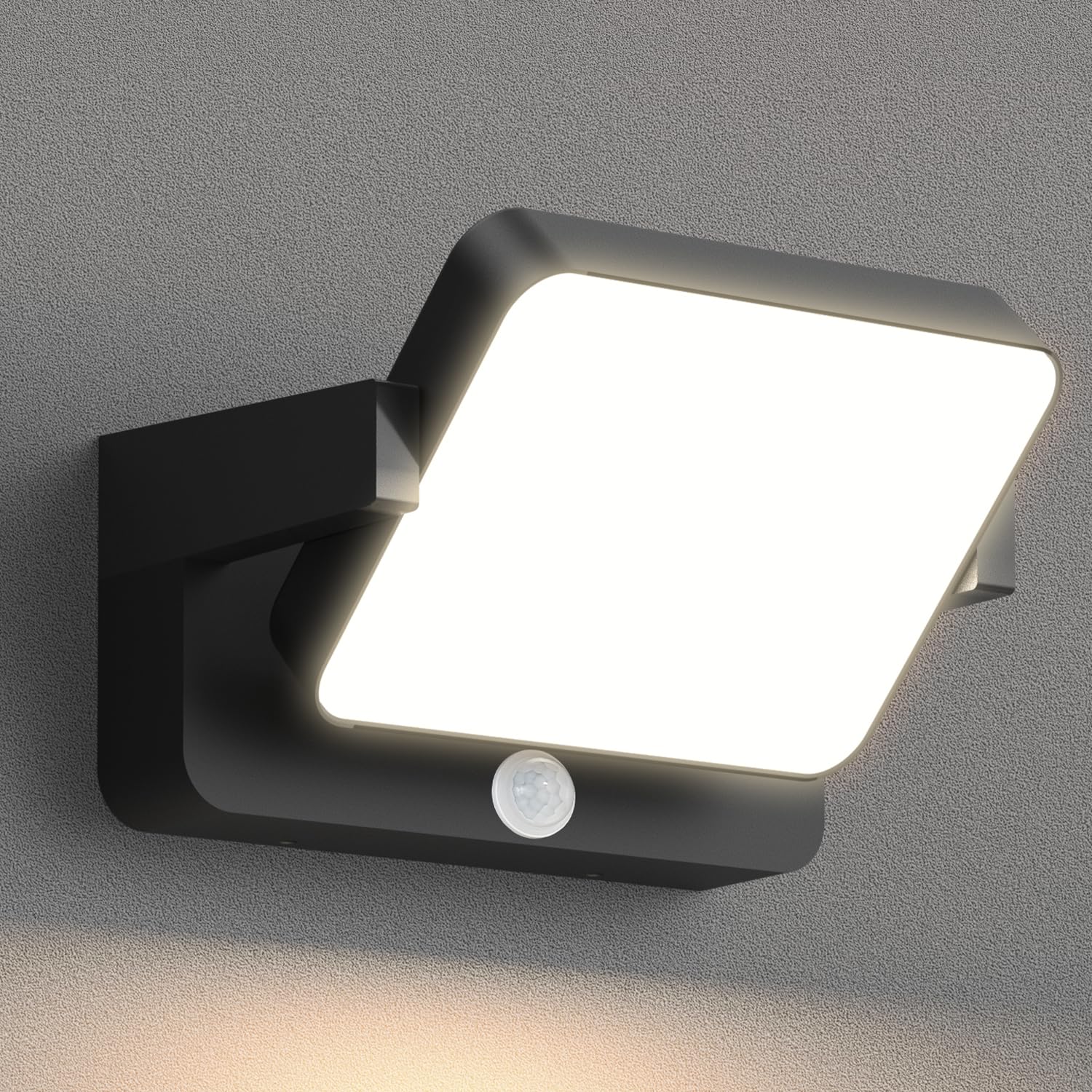 vatato 30W LED Außenwandleuchte mit Bewegungsmelder & schwenkbarem Panel – IP65 Wandlampe