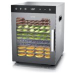 Arendo Dörrautomat Edelstahl 12 Etagen 800 W – Profi-Dörrgerät mit Umluft für Obst & Fleisch