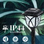 GIGALUMI 6er Set Solar Gartenleuchten – Warmweisses LED Licht mit Wellenmuster für Aussen – Bild 5