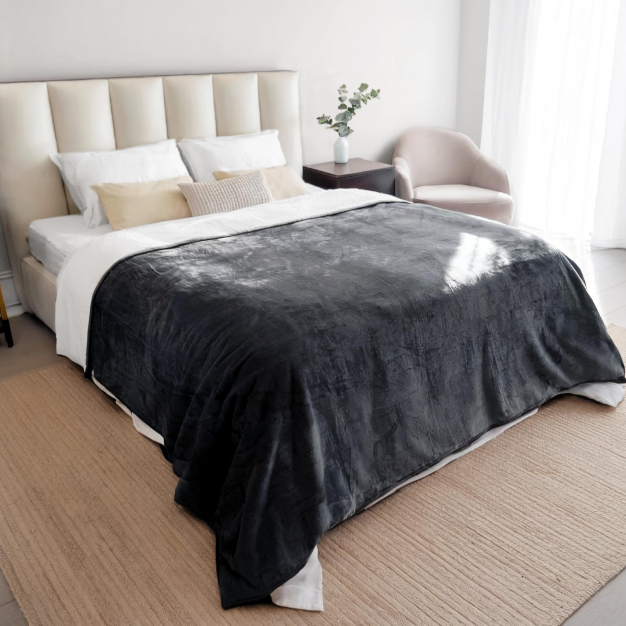 Dreamzie Wasserdichte Hundedecke 218x274cm – Sherpa-Fleece Wendedecke für Sofa & Auto