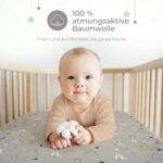 Dreamzie 2er Set Spannbettlaken 70x140 cm – Oeko-Tex Baumwolle für sicheren Babyschlaf – Bild 3