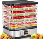 COOCHEER Dörrautomat mit 8 Etagen & Temperaturregelung 50–70°C – Profi-Dehydrator für Fleisch, Obst & Gemüse