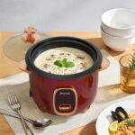 Macook Reiskocher 1 L mit Dampfgarer – One-Touch Kochen & Dämpfen für 1–5 Personen – Bild 2