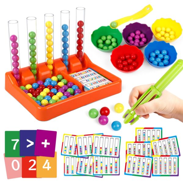 Broytain Farben- und Zählsortierspiel – Montessori Lernspielzeug für Kinder ab 3 Jahren