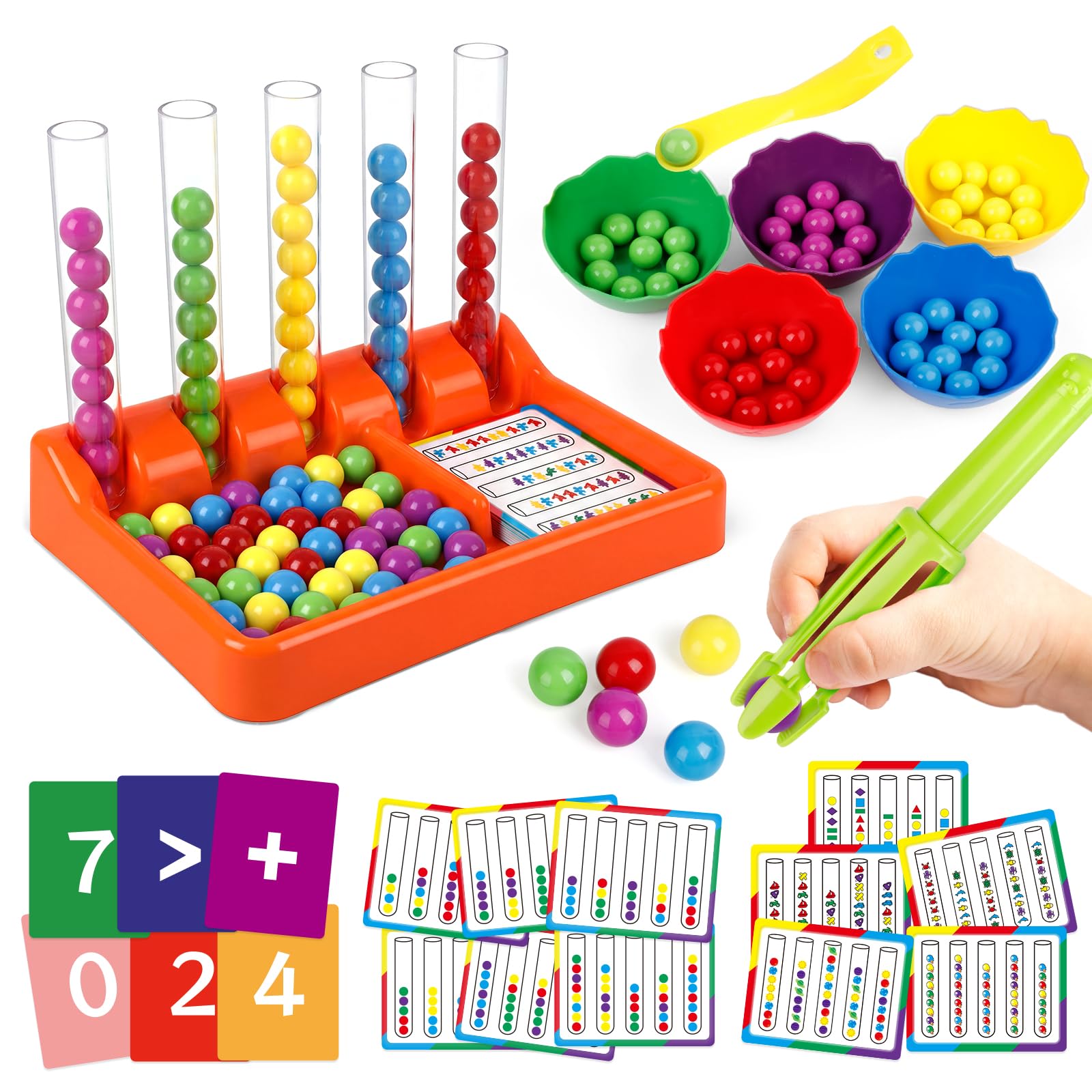 Broytain Farben- und Zählsortierspiel – Montessori Lernspielzeug für Kinder ab 3 Jahren
