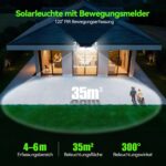 TECKNET Solarleuchte mit Bewegungsmelder 416 LED – 4200 lm für Garten & Terrasse (4er Set) – Bild 6