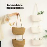 AARAINBOW 3er Wandbehang Baumwollkörbe – Boho Hängekorb Organizer für Wand & Tür – Bild 6