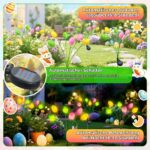 Ninonly Solar Oster Deko Eier – 2er Set mit 6 LED & 2 Modi für Garten & Balkon – Bild 4