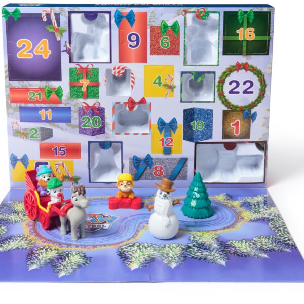 PAW Patrol Adventskalender 2024 – 24 Spielzeug-Überraschungen mit 7 Welpenfiguren für Kinder ab 3 Jahren