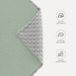 Susurration Babydecke 90x90 cm – Musselin-Baumwolle für Kinderwagen & Babyschale – Bild 4