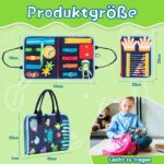 ACDAY Busy Board Montessori Spielzeug – 20 Lernaktivitäten für Kleinkinder ab 1 Jahr (Blau) – Bild 3