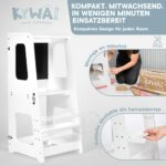 KYWAI® Montessori Lernturm Klappbar ab 1 Jahr – 2-in-1 Learning Tower & Kinderschreibtisch – Bild 7