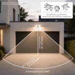 SSC-LUXon NORSU LED-Aussenstrahler 2-flammig 40W – Bewegungsmelder IP65 für Sicherheit – Bild 2
