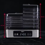 HEVA NIVA Dörrautomat 450 W – 6 Edelstahlgitter, 35-70 °C Temperaturregelung, LED-Display – Bild 3